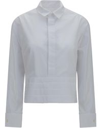 Sacai - Cotton Poplin Shirt With Belt - Lyst