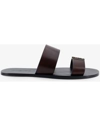 Saint Laurent - Babylone Leather Sandals - Lyst