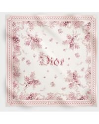 Dior - Lilac Bouquet 90 Silk Scarf - Lyst