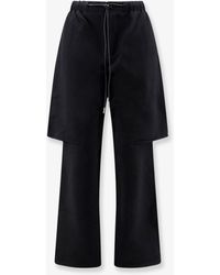 Sacai - Cotton Trousers With A Layered Trompe L'Oeil Design - Lyst