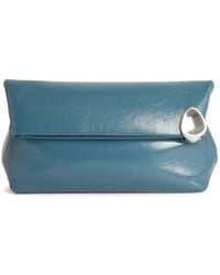 Jil Sander - 'Jewel' 'Ocean' Leather Clutch - Lyst