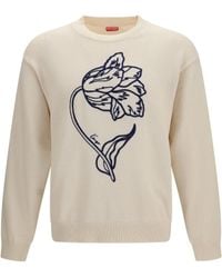 KENZO - Tulip Wool And Cotton Sweater - Lyst
