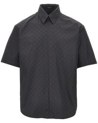 Gucci - Gg Poplin Shirt With Zip Closure - Lyst