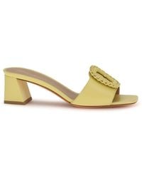 Santoni - Leather Sandals Mules - Lyst