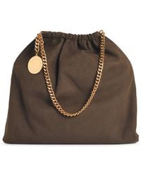 Stella McCartney - 'Falabella' 'Alter Suede Moka' Drawstring Shoulder Bag - Lyst