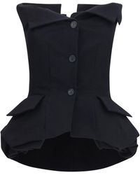 Magda Butrym - Cotton Bustier Corset Top - Lyst