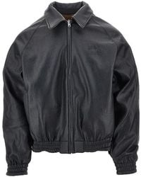Arte' - Faux Leather And Flannel Reversible Jacket - Lyst