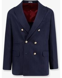 Brunello Cucinelli - Silk And Linen Blazer - Lyst
