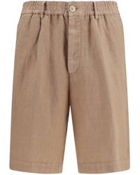 Brunello Cucinelli - Lightweight Délavé Linen Shorts - Lyst