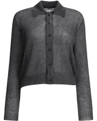 AURALEE - Charcoal Mohair Nylon Knitwear - Lyst