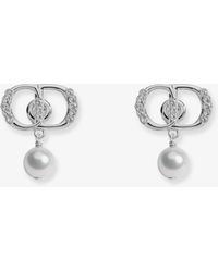 Dior - Petit Cd Brass Earrings - Lyst