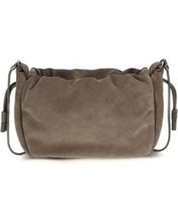 Brunello Cucinelli - Suede Shoulder Bag - Lyst