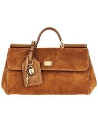 Dolce & Gabbana - Dolce&Gabbana My Sicily Suede Leather Handbag - Lyst