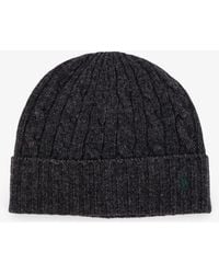 Polo Ralph Lauren - Wool Blend Cable Knit Beanie Hat - Lyst