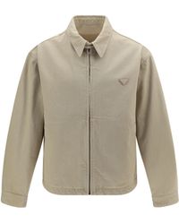 Prada - Denim Blouson Jacket - Lyst