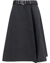 Ganni - Wool Wrap Skirt - Lyst