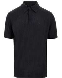 Emporio Armani - Wool Jersey Polo Shirt - Lyst