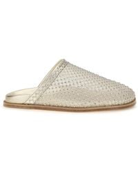 forte_forte - Mesh Sabot Sandals Platino - Lyst