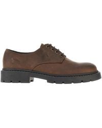 Bianco - Leather Lace-Up Loafers - Lyst