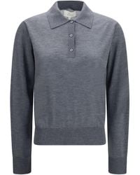 Loulou de Saison - Miles Long-Sleeve Polo Anthracite - Lyst