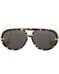 Bottega Veneta - Drop Aviator Sunglasses Havana - Lyst