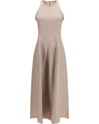 Brunello Cucinelli - Sparkling Linen Twill Dress - Lyst