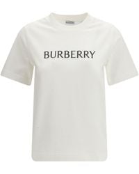 Burberry - Cotton Logo T-Shirt - Lyst