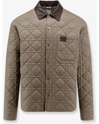 Dior - Dior Cannage Shirt/Jacket With Dior Patch And Leather Collar - Lyst