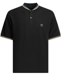 Needles - Shawl Collar Cotton Polo Shirt - Lyst