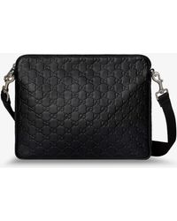 Gucci - Gg Emblem Leather Crossbody Bag - Lyst