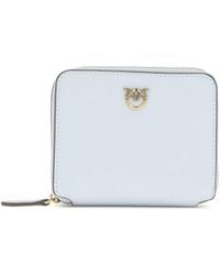 Pinko - Wallet Zip-Around Calf Leather Light - Lyst