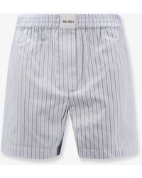 The Attico - Striped Cotton Shorts - Lyst