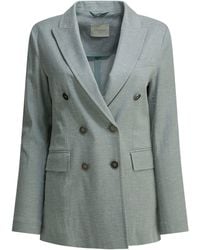 Circolo 1901 - Lightblue Cotton Linen Jacket - Lyst