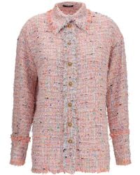 Balmain - Tweed Shirt - Lyst