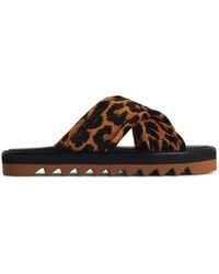 Stella McCartney - 'Leo' Multicoloured Leather Blend Slippers - Lyst