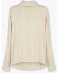 TOTEME - Cowl Neck Viscose Shirt - Lyst