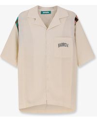 Barrow - Viscose Shirt With Front Logo - Lyst