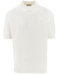 John Smedley - Cotton Knit Polo Shirt - Lyst