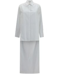 Alaïa - Alaïa Asymmetric Cotton Poplin Shirt - Lyst