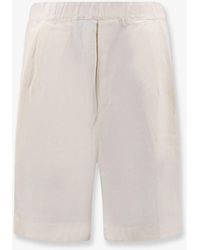 Laneus - Viscose And Linen Bermuda Shorts - Lyst