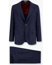 Brunello Cucinelli - Silk, Linen And Wool Suit - Lyst