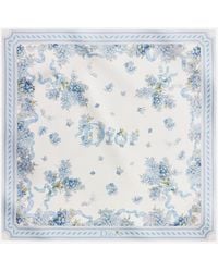 Dior - Dior Silk Foulard With Dior Lilac Bouquet Print - Lyst