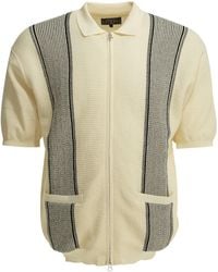 Beams Plus - Textured Knit Zipper Polo Shirt - Lyst