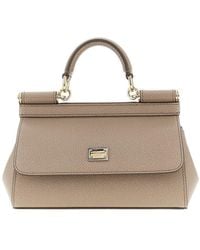 Dolce & Gabbana - Dauphine Leather Small 'Sicily' Bag - Lyst