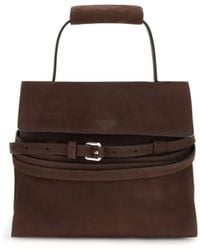 Moschino - Medium Top Handle Bag With Buckle Detail - Lyst