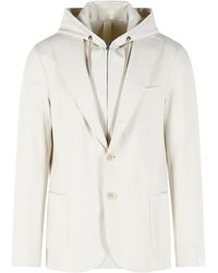 Eleventy - Ivory Cotton Blend Blazer - Lyst