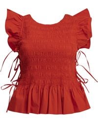 Ganni - Casual Pleated Top - Lyst