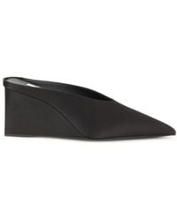 Alaïa - Alaã¯A Satin Wedge Mules - Lyst