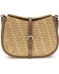 Etro - Raffia Crochet Pony Shoulder Bag - Lyst