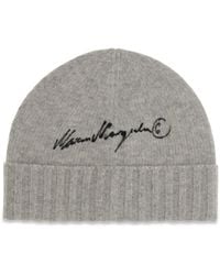 MM6 by Maison Margiela - Wool Beanie Hat Melange - Lyst